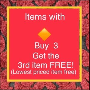Buy 3 items and get the 3rd one FREE!
